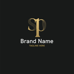 Unique and modern initial based logo with letter sp
