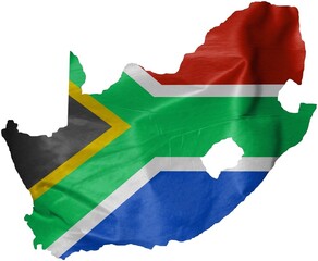 Drapeau/carte Afrique du sud