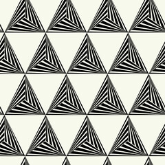 Vector monochrome geometric pattern in simple graphic design. Fashion trendy geometry.