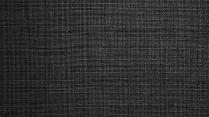 Black Linen Paper Fabric Texture Background - Textile Material - Generative AI