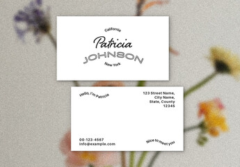 Minimal Business Card Layout with Fun Typographic Details
