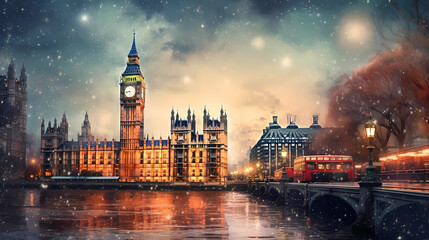 Fototapeta premium Art of the streets of London. Generative AI.