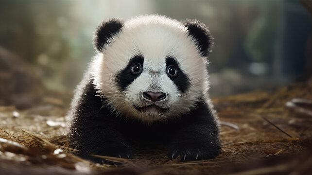 panda baby small . Generative AI