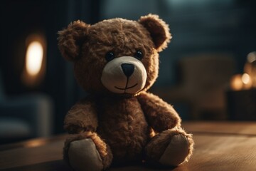 Cute stuffed bear, perfect for Valentine's Day gift-giving. Generative AI