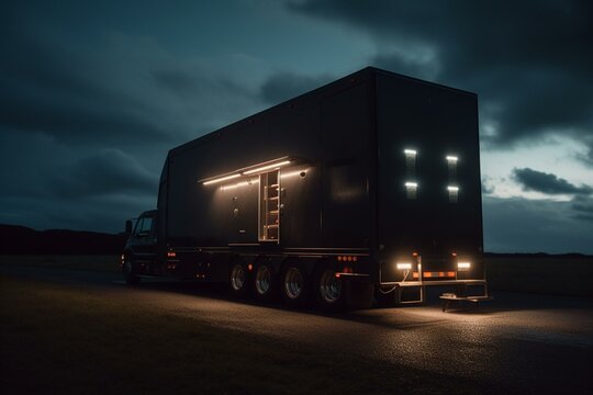 Interchangeable trailer. Generative AI