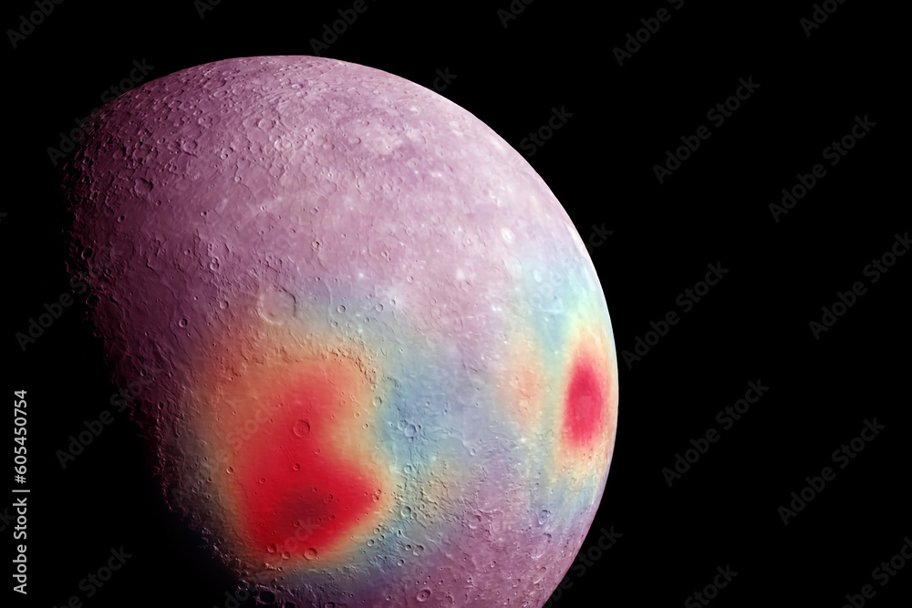 Canvas Prints planet mercury, on a dark background. elements of this image furnishing nasa.