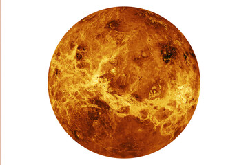 Planet Venus isolated on white background. Elements of this image furnishing NASA.