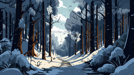 forest in winter (AI)