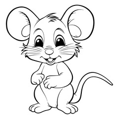 Coloring page mouse