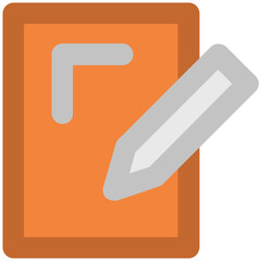 Icon of notepad bold line design 