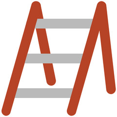 bold line design icon of construction ladder 