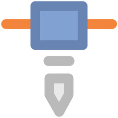 Gimlet machine bold line icon design 