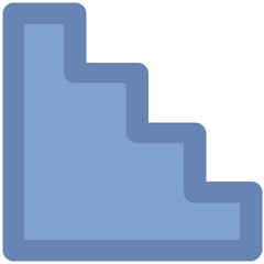 Stair fence bold line icon