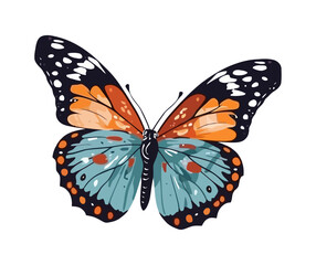 Fototapeta na wymiar Butterfly flight beauty in nature