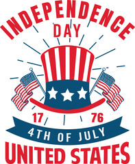 Happy Independence Day t-shirt design.