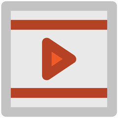 A video player bold line icon