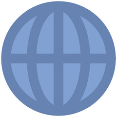 Obraz premium Map of a globe, bold line icon