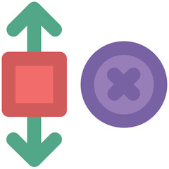 An icon of business presentation bold line design 