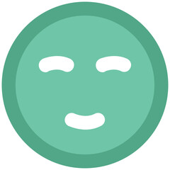 Trendy bold line icon of a sad face