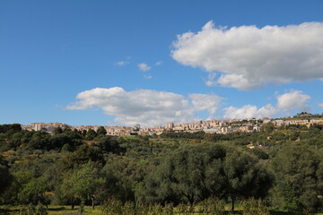 Panorama view to Agrigento, Sicily Italy