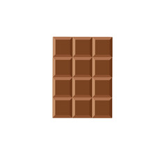 chocolate bar on white background
