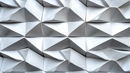 3D Triangular White Geometric Pattern