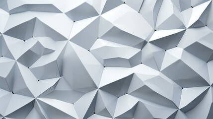 3D White Geometric Pattern