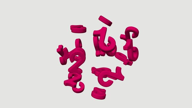 Pink tiktok icons, randomly flying on a white background