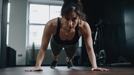 Fototapeta na wymiar woman doing exercise