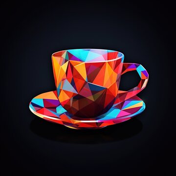 low poly cup