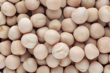 Raw chick peas top vew