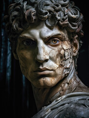 Sculpture coming to life. Generative AI illustration