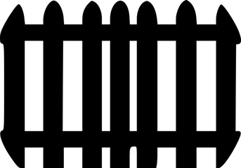 fence icon vector isolate on white background