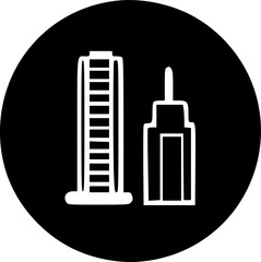 skyscraper clean icon vector isolate on white background