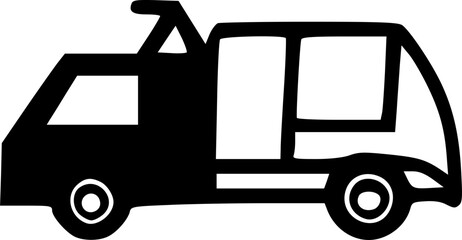 garbage truck icon vector isolate on white background