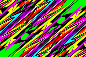 Design vector abstract background racing with unique patterns such as stripes and with a mix of bright and attractive colors, perfect for your wrapping designs