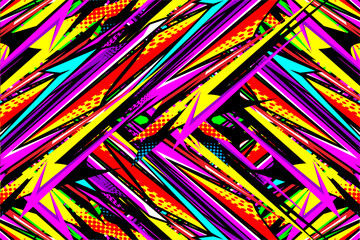 Design vector abstract background racing with unique patterns such as stripes and with a mix of bright and attractive colors, perfect for your wrapping designs