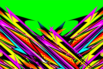 Design vector abstract background racing with unique patterns such as stripes and with a mix of bright and attractive colors, perfect for your wrapping designs
