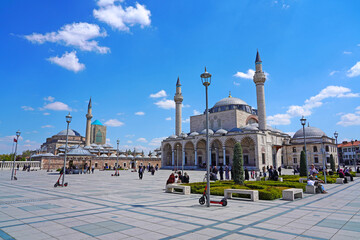 Konya Sultan Selim and Mevlana Mosques view in Konya City