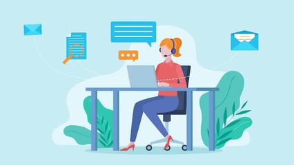 Video medical advice. The patient consults the doctor via video call. Hand-drawn doodle animation in 4k, HD resolution.