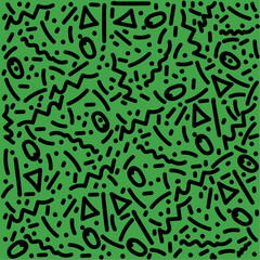 texture, background, black shapes on a green background, screensaver, abstraction, textile, print