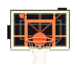 Basketball hoop vector symbol on modern backdrop