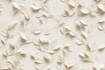 Ivory colored paper, handmade paper with specks of leaves and flowers. AI generative