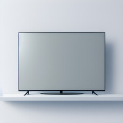 TV mockup, in a beautiful minimalist interior. Generative AI
