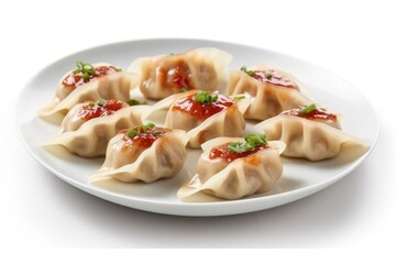Mandu or mandoo are dumplings in Korean cuisine Food photography