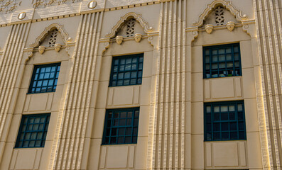 Fototapeta na wymiar Art Deco Architecture in Downtown, San Diego, California, USA
