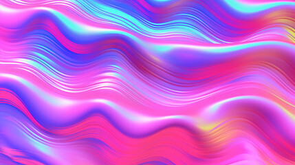 Fototapeta premium neon wave abstract background. AI generative