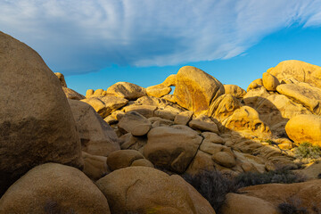 Arch Rock Surrounded by Boulders at White Tank in Joshua Tree National Park, California, USA