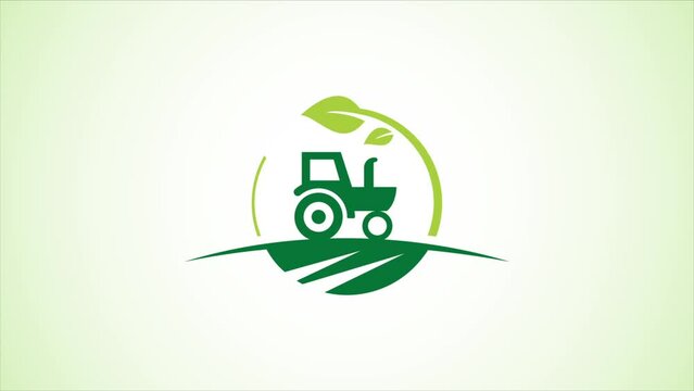 Tractor logo video animation. Suitable for any business related to agriculture industries.