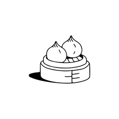 vector illustration food dumplings concept